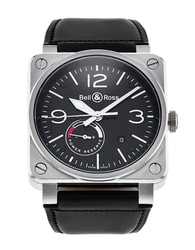 Bell and Ross Aviation BR0397-BL-SI/SCA